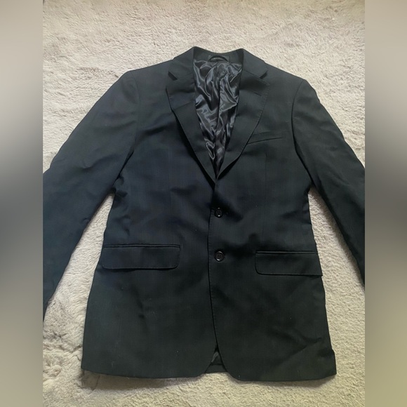 Bruno Piattelli Blazer Mens 38R Black Plaid Wool Sport Coat 2 Button Suit Jacket - Picture 2 of 7